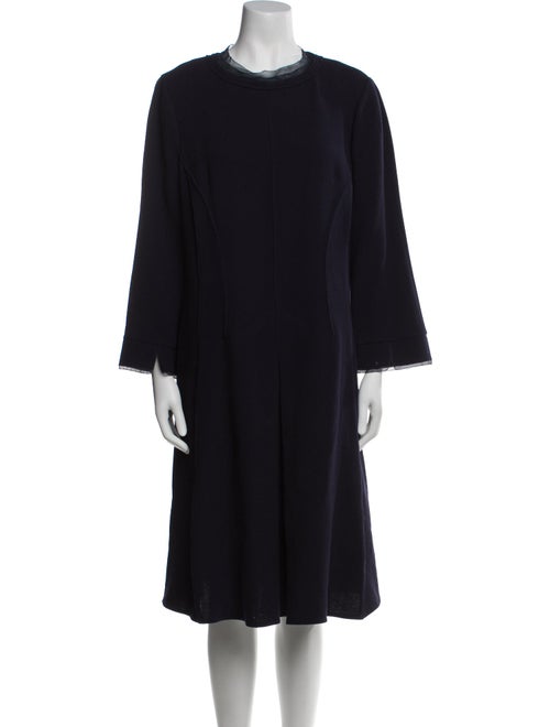 Teri Jon by Rickie Freeman Wool Midi Length Dress