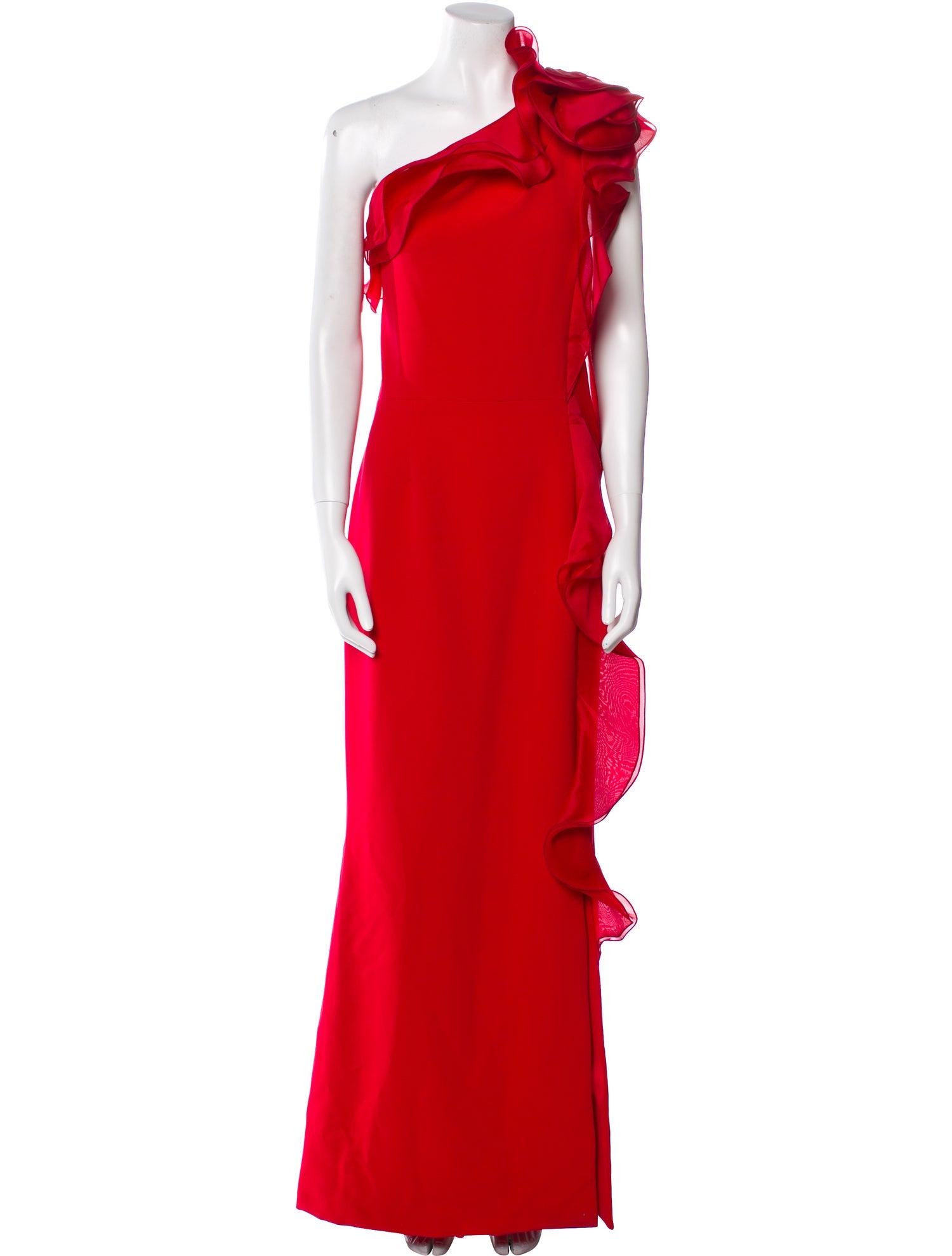 Teri Jon by Rickie Freeman One-Shoulder Long Dress