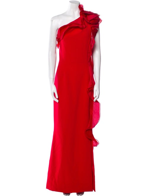 Teri Jon by Rickie Freeman One-Shoulder Long Dress
