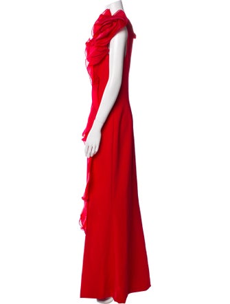 Teri Jon by Rickie Freeman One-Shoulder Long Dress