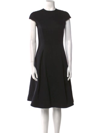 Teri Jon by Rickie Freeman Crew Neck Midi Length Dress
