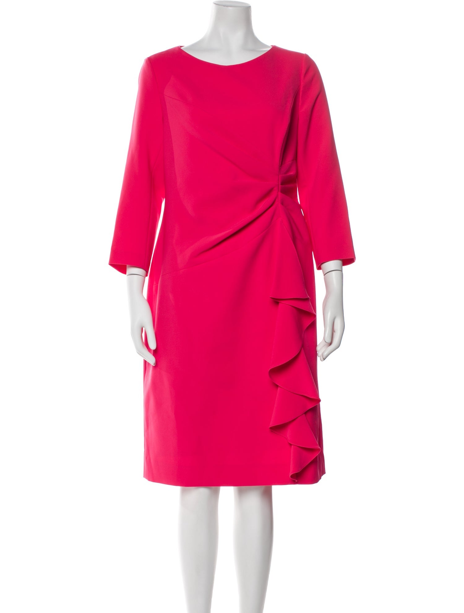 Teri Jon by Rickie Freeman Bateau Neckline Knee-Length Dress