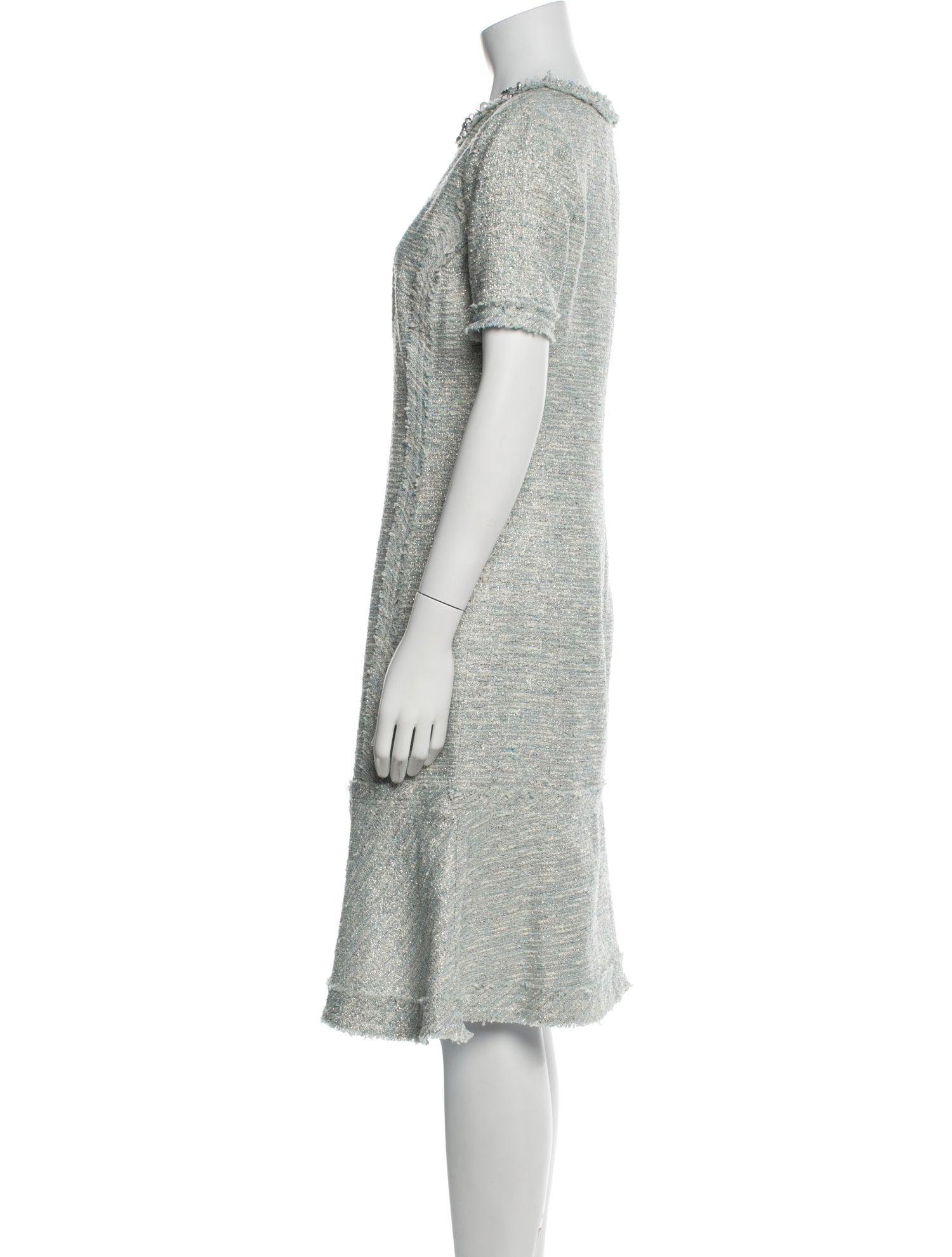 Teri Jon by Rickie Freeman Crew Neck Midi Length Dress w/ Tags