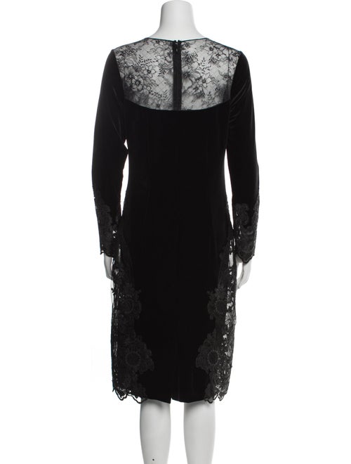 Teri Jon by Rickie Freeman Bateau Neckline Midi Length Dress