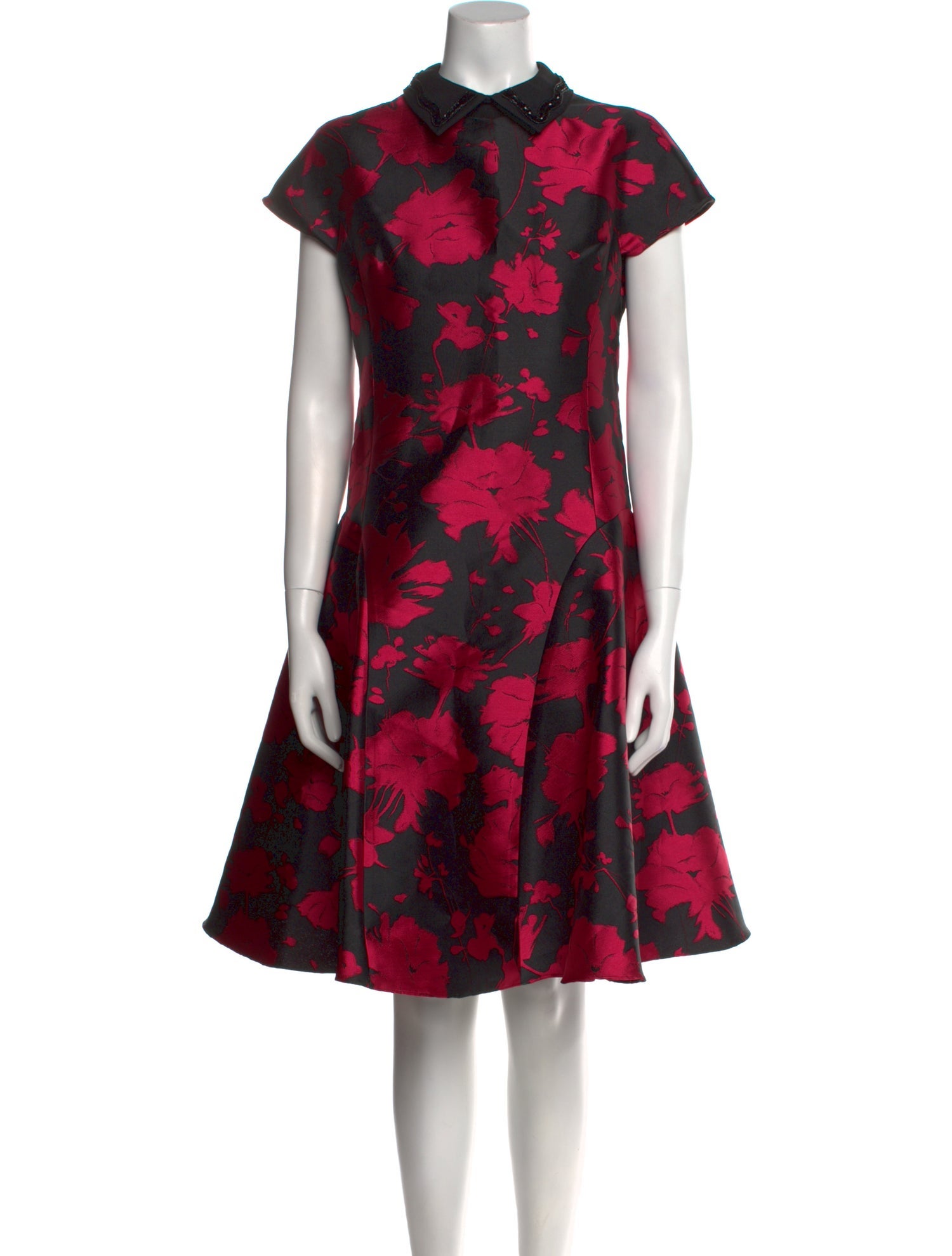 Teri Jon by Rickie Freeman Floral Print Knee-Length Dress