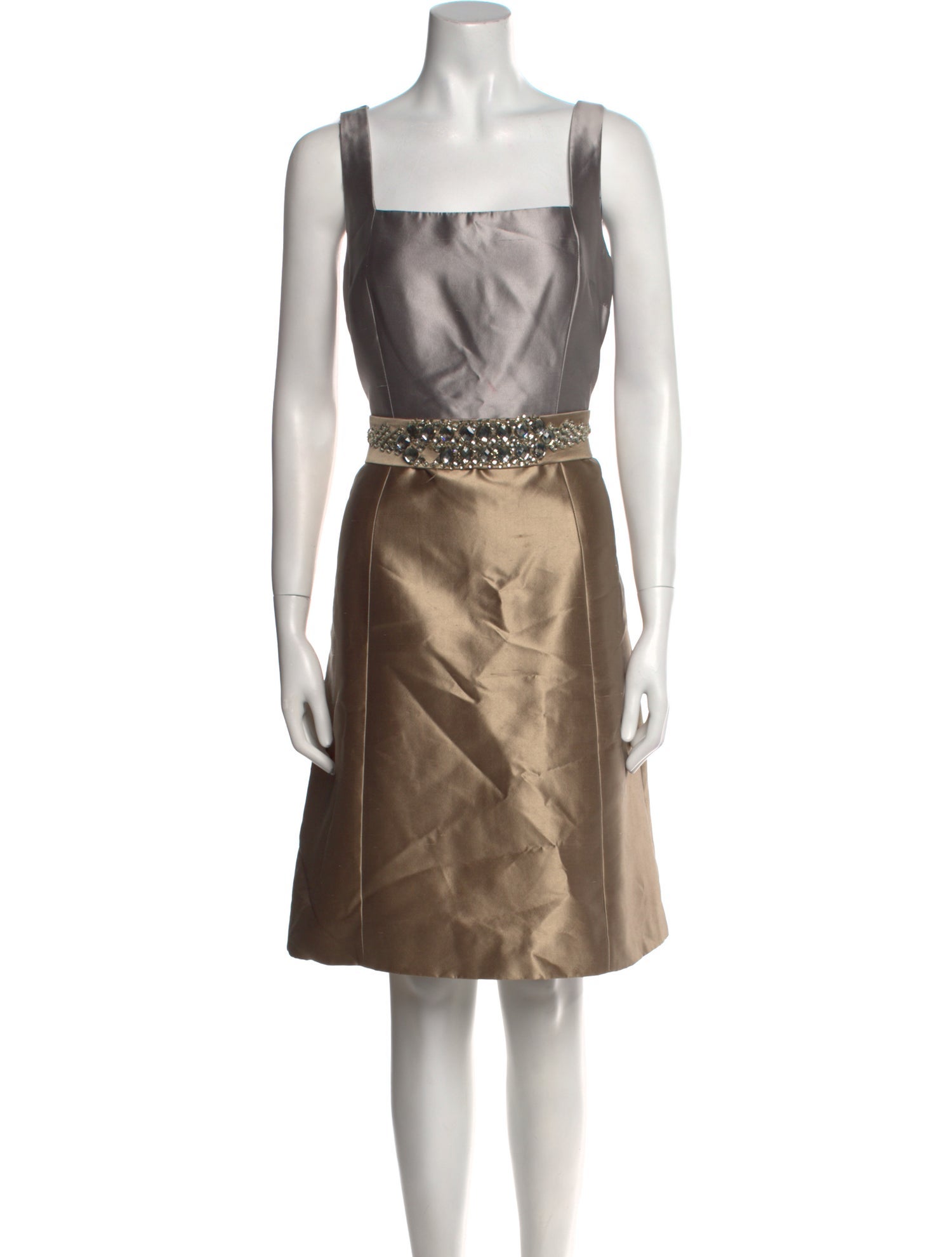 Teri Jon by Rickie Freeman Silk Knee-Length Dress