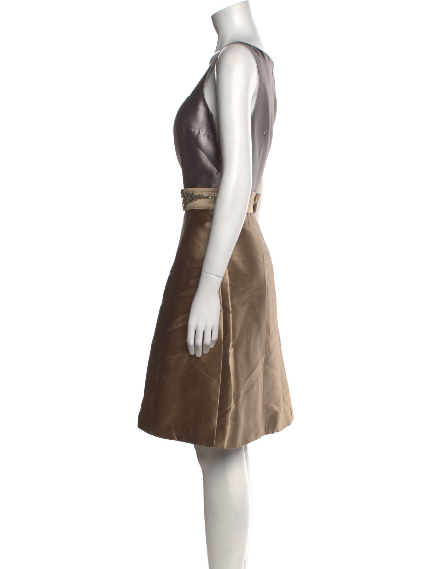 Teri Jon by Rickie Freeman Silk Knee-Length Dress