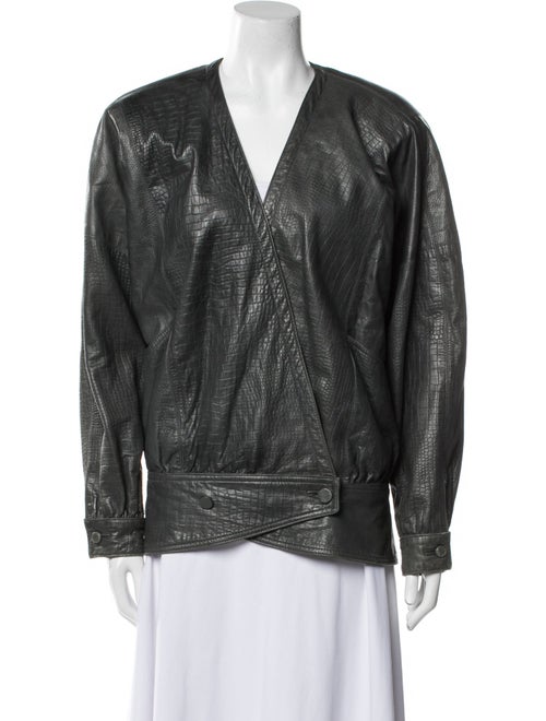 Teri Jon by Rickie Freeman Leather Evening Jacket