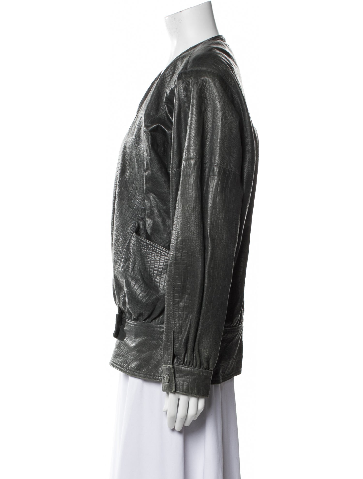 Teri Jon by Rickie Freeman Leather Evening Jacket