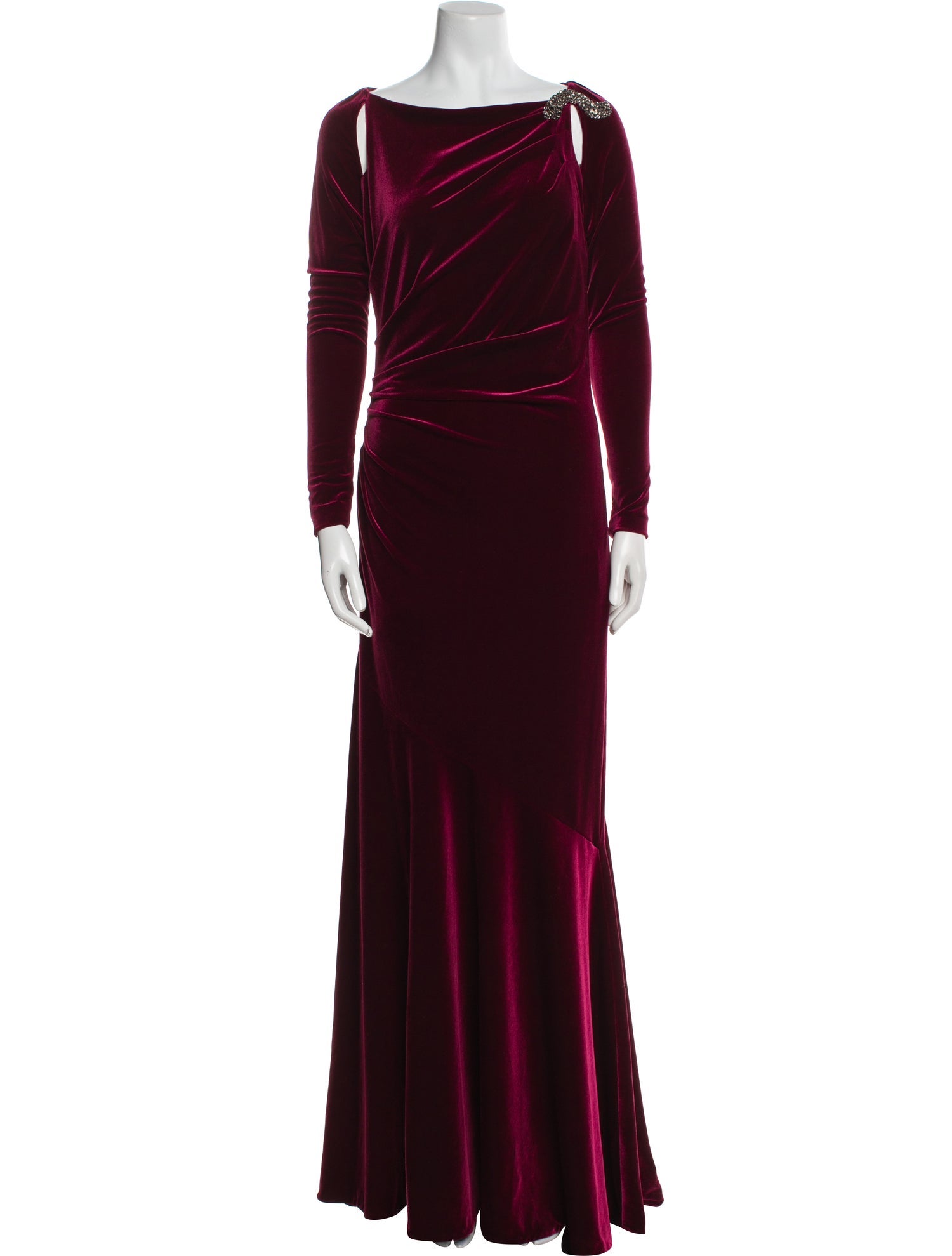 Teri Jon by Rickie Freeman Bateau Neckline Long Dress