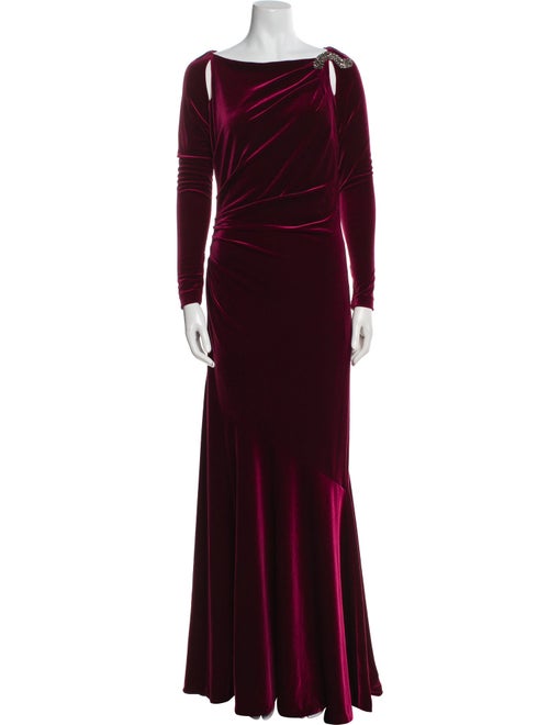 Teri Jon by Rickie Freeman Bateau Neckline Long Dress