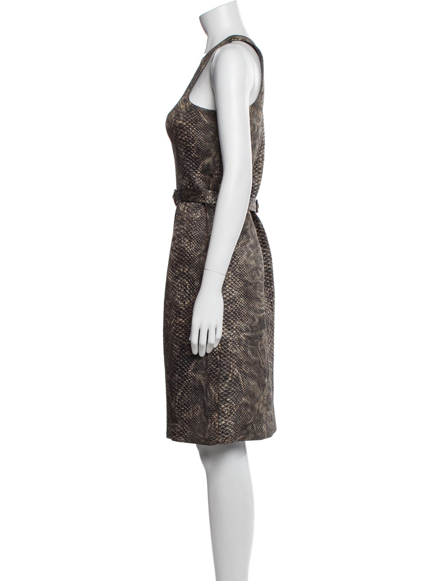 Teri Jon by Rickie Freeman Animal Print Knee-Length Dress
