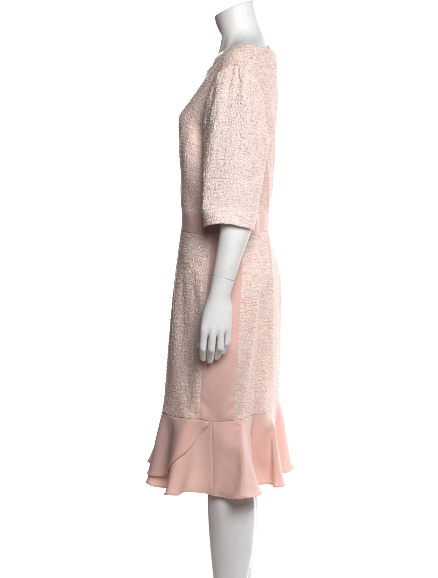 Teri Jon by Rickie Freeman Bateau Neckline Midi Length Dress w/ Tags