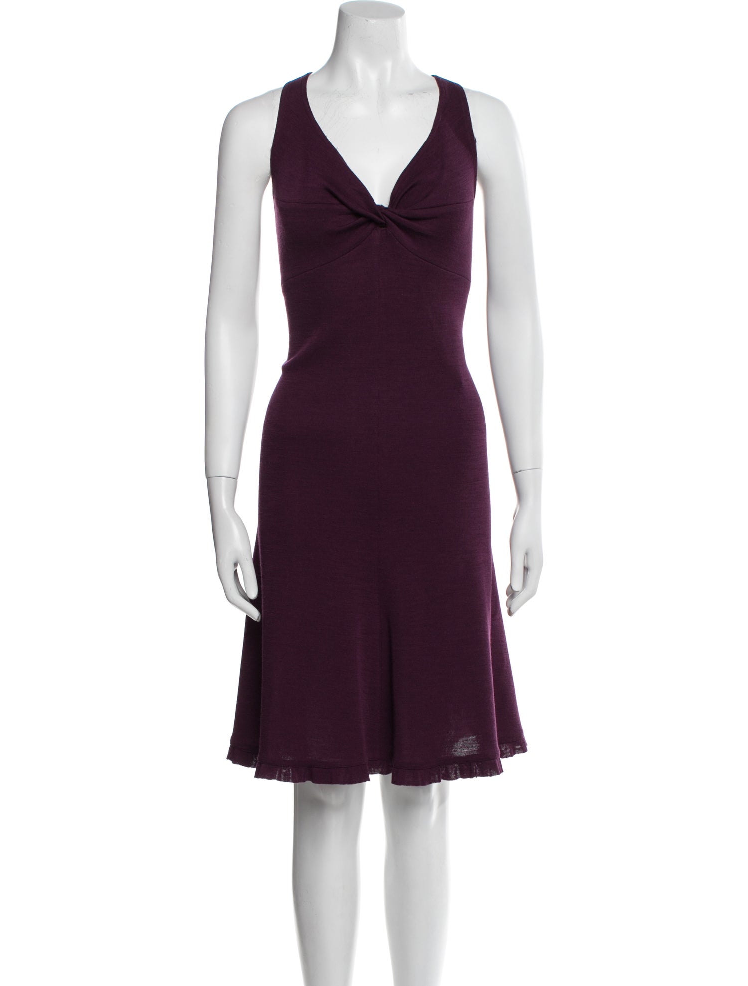 Teri Jon by Rickie Freeman Wool Knee-Length Dress