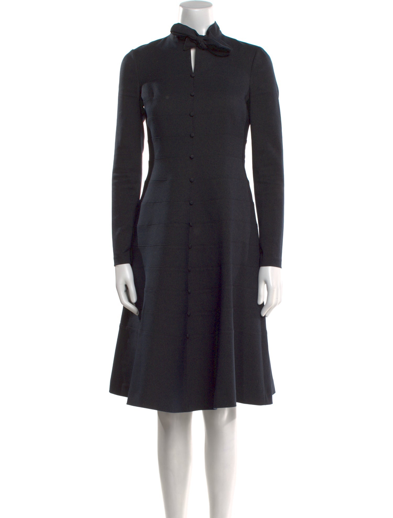 Teri Jon by Rickie Freeman Mock Neck Knee-Length Dress