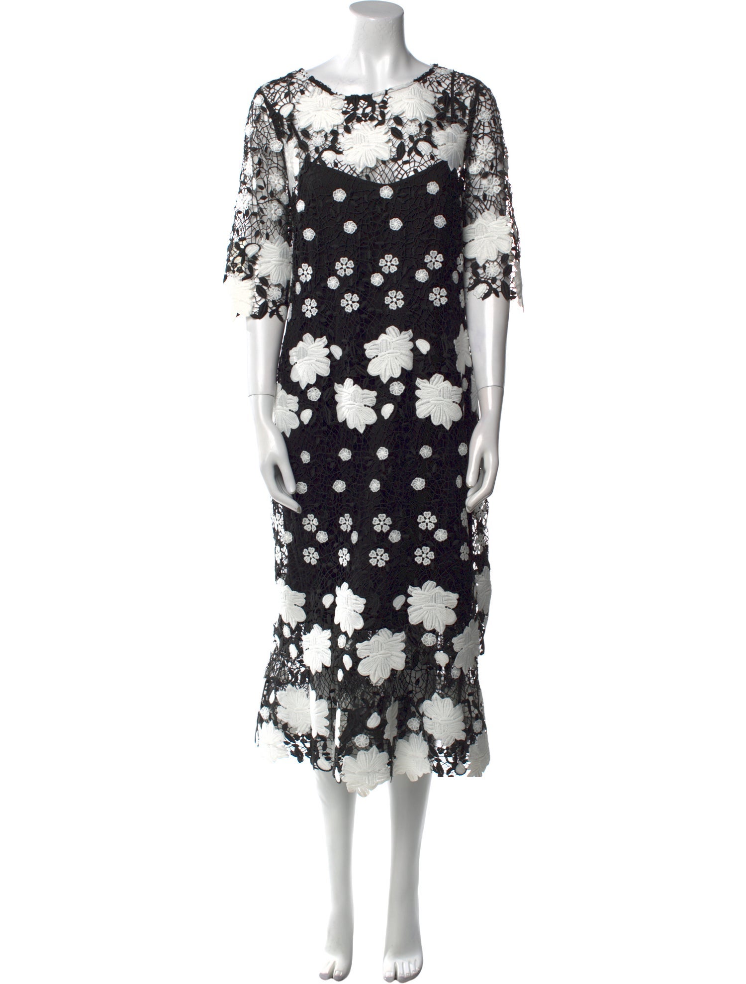 Teri Jon by Rickie Freeman Floral Print Midi Length Dress