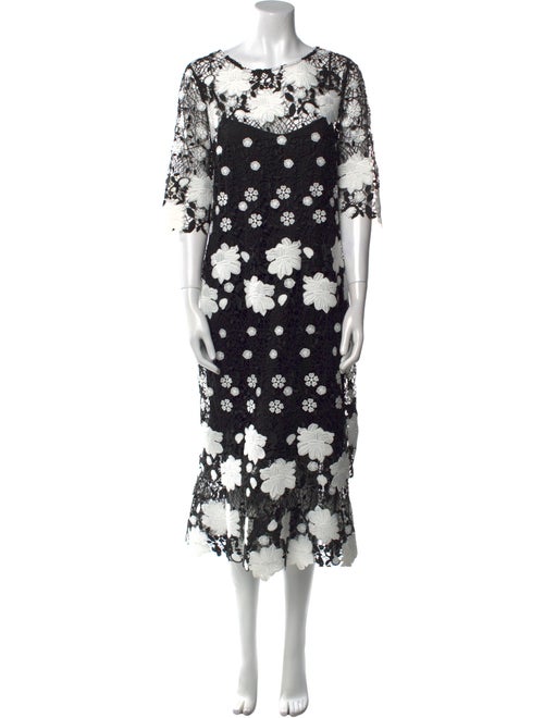 Teri Jon by Rickie Freeman Floral Print Midi Length Dress