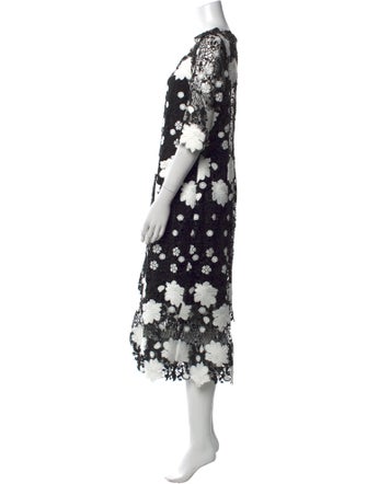 Teri Jon by Rickie Freeman Floral Print Midi Length Dress