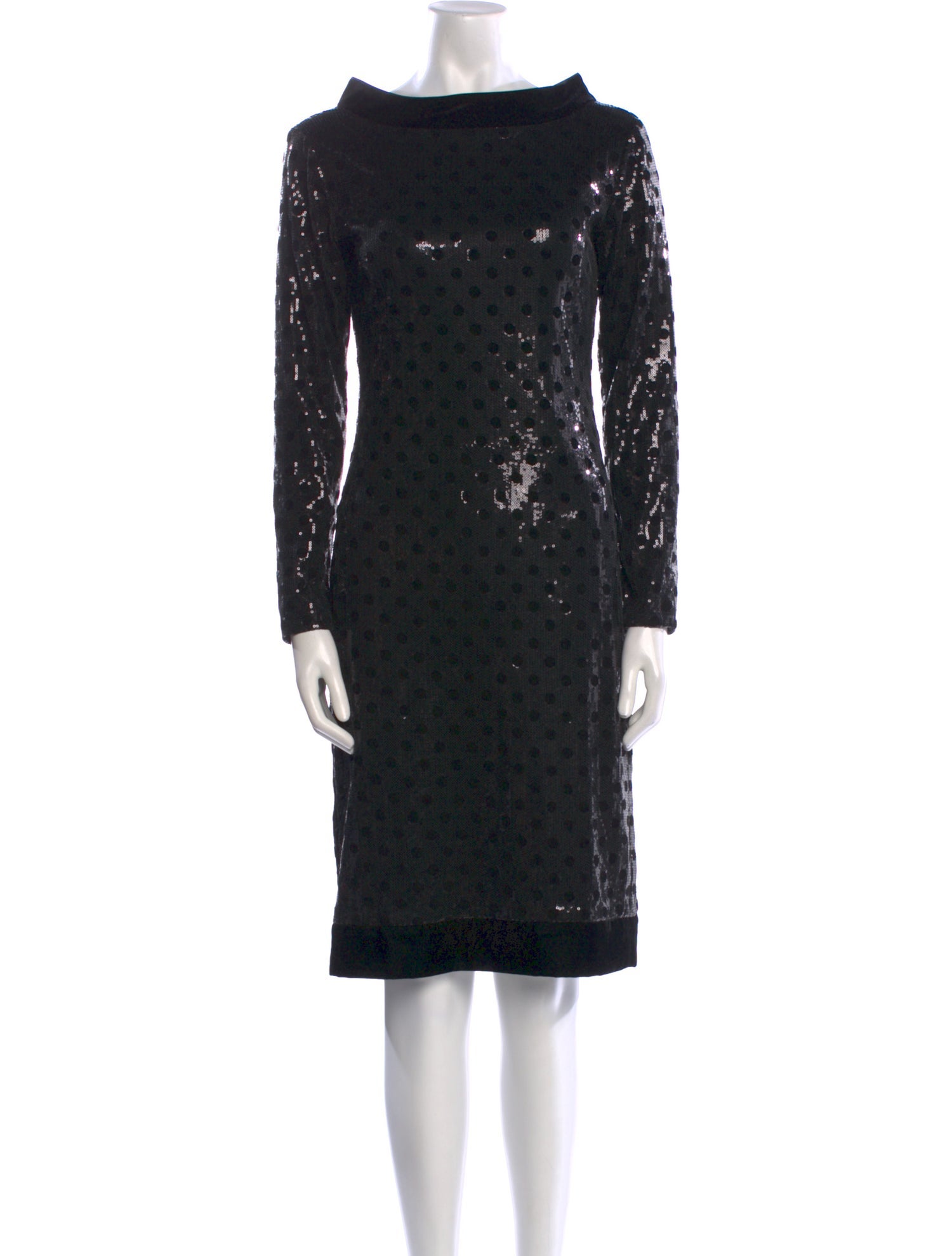 Teri Jon by Rickie Freeman Bateau Neckline Knee-Length Dress