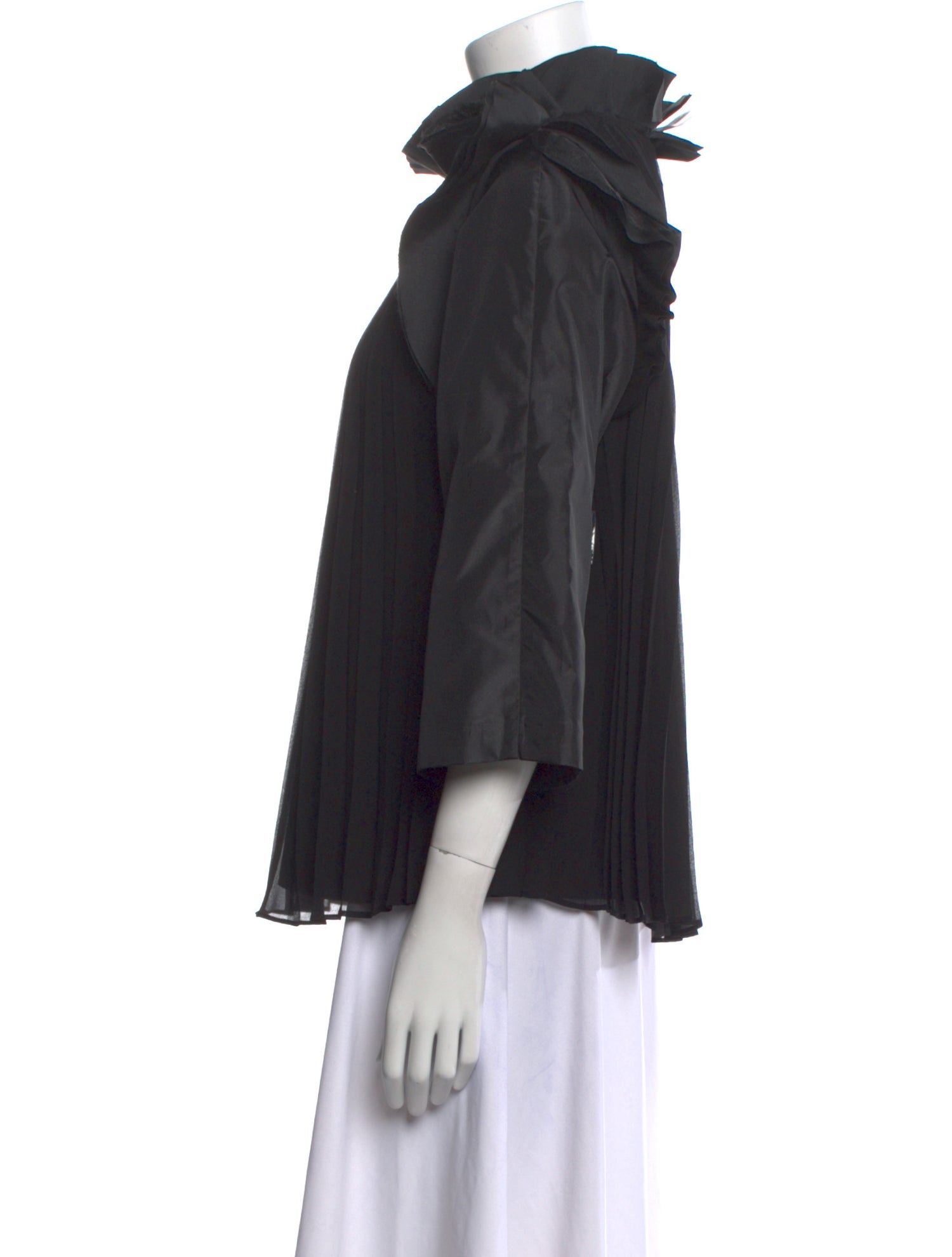 Teri Jon by Rickie Freeman Cowl Neck Three-Quarter Sleeve Blouse w/ Tags