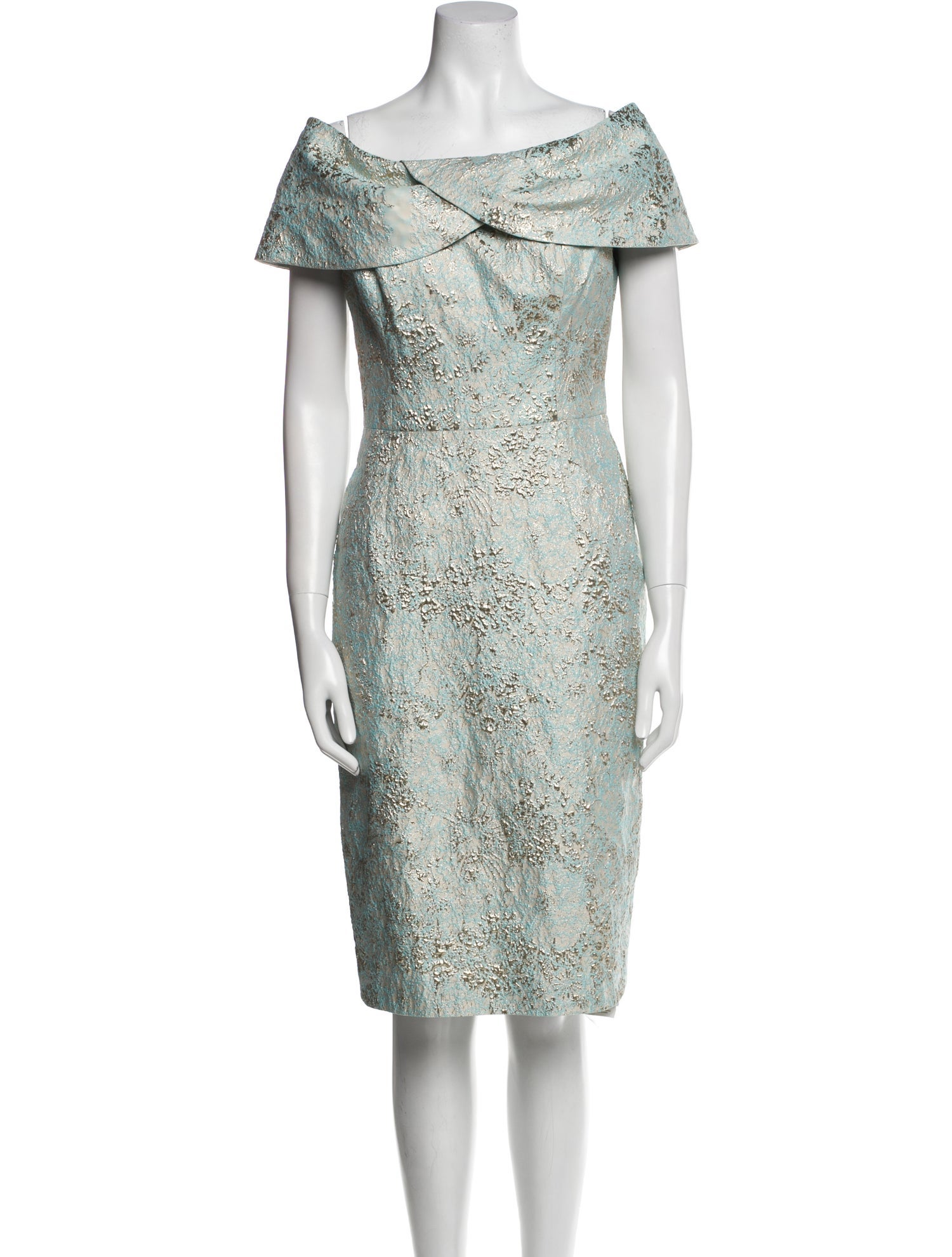 Teri Jon by Rickie Freeman Printed Knee-Length Dress w/ Tags