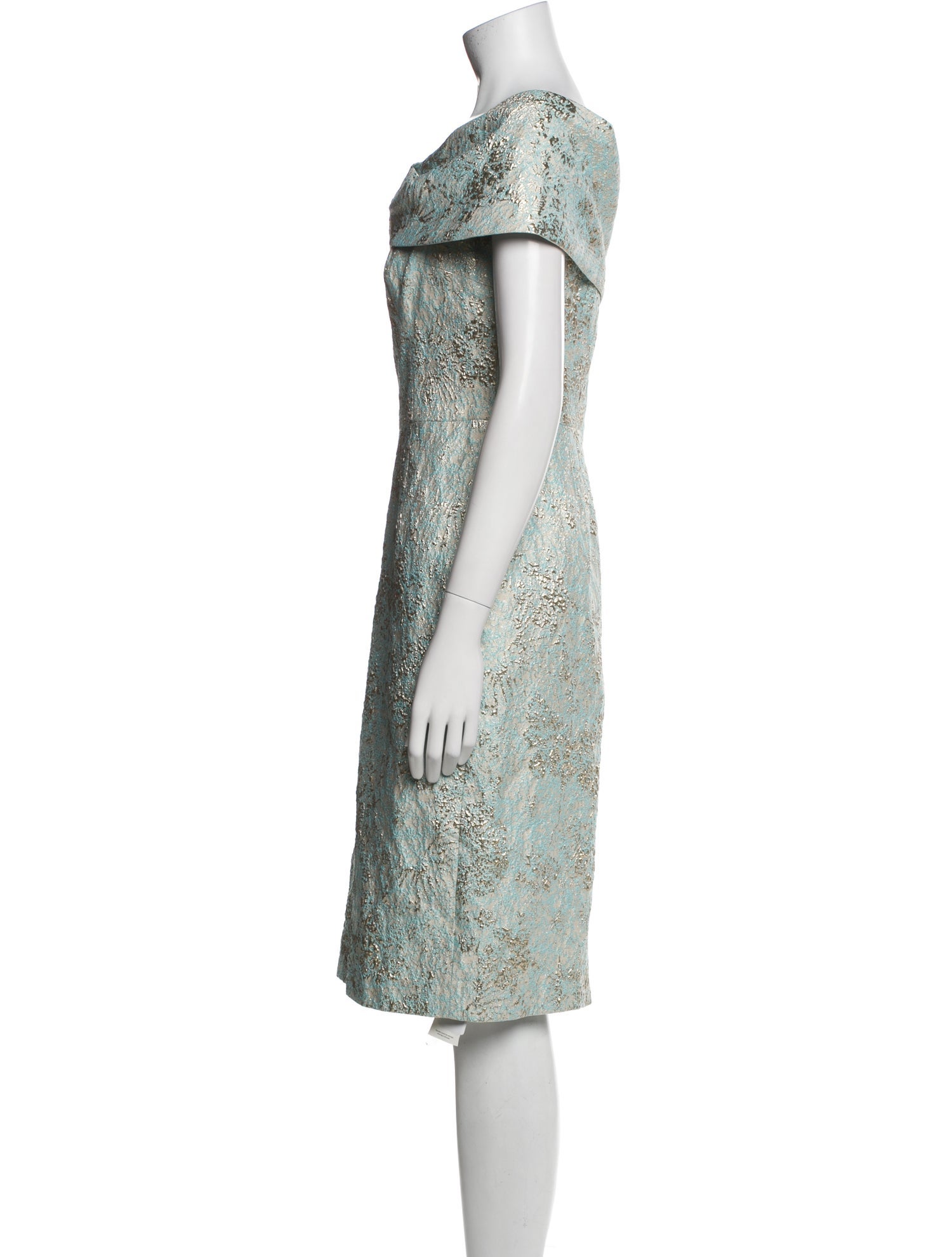 Teri Jon by Rickie Freeman Printed Knee-Length Dress w/ Tags