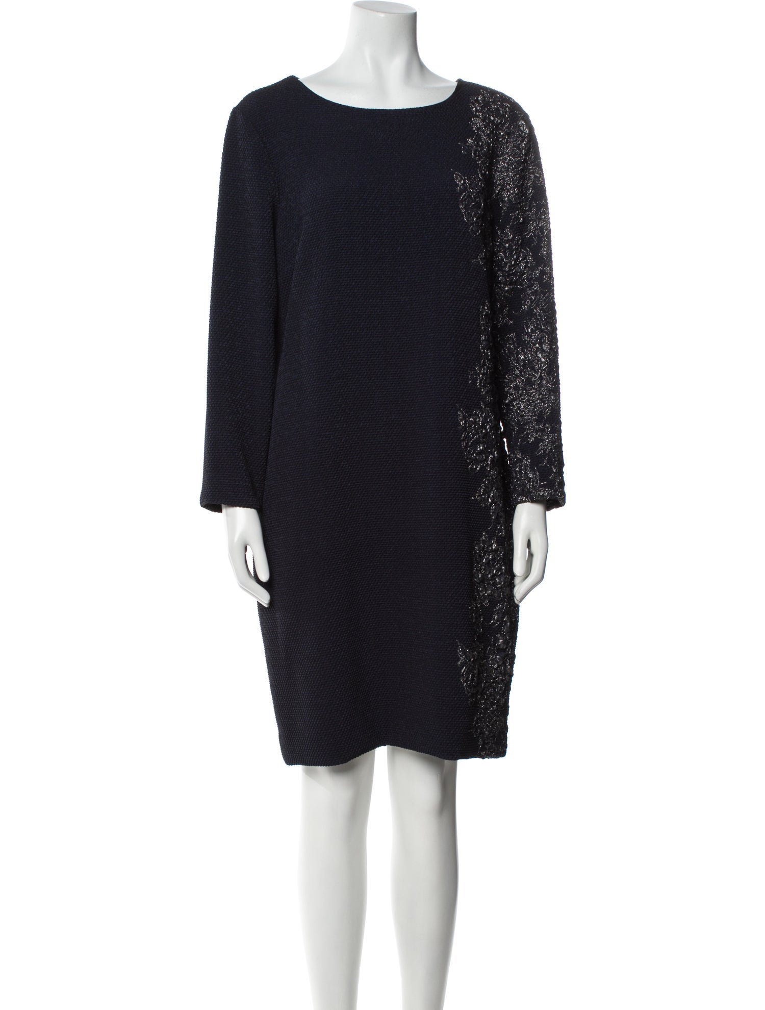 Teri Jon by Rickie Freeman Scoop Neck Knee-Length Dress