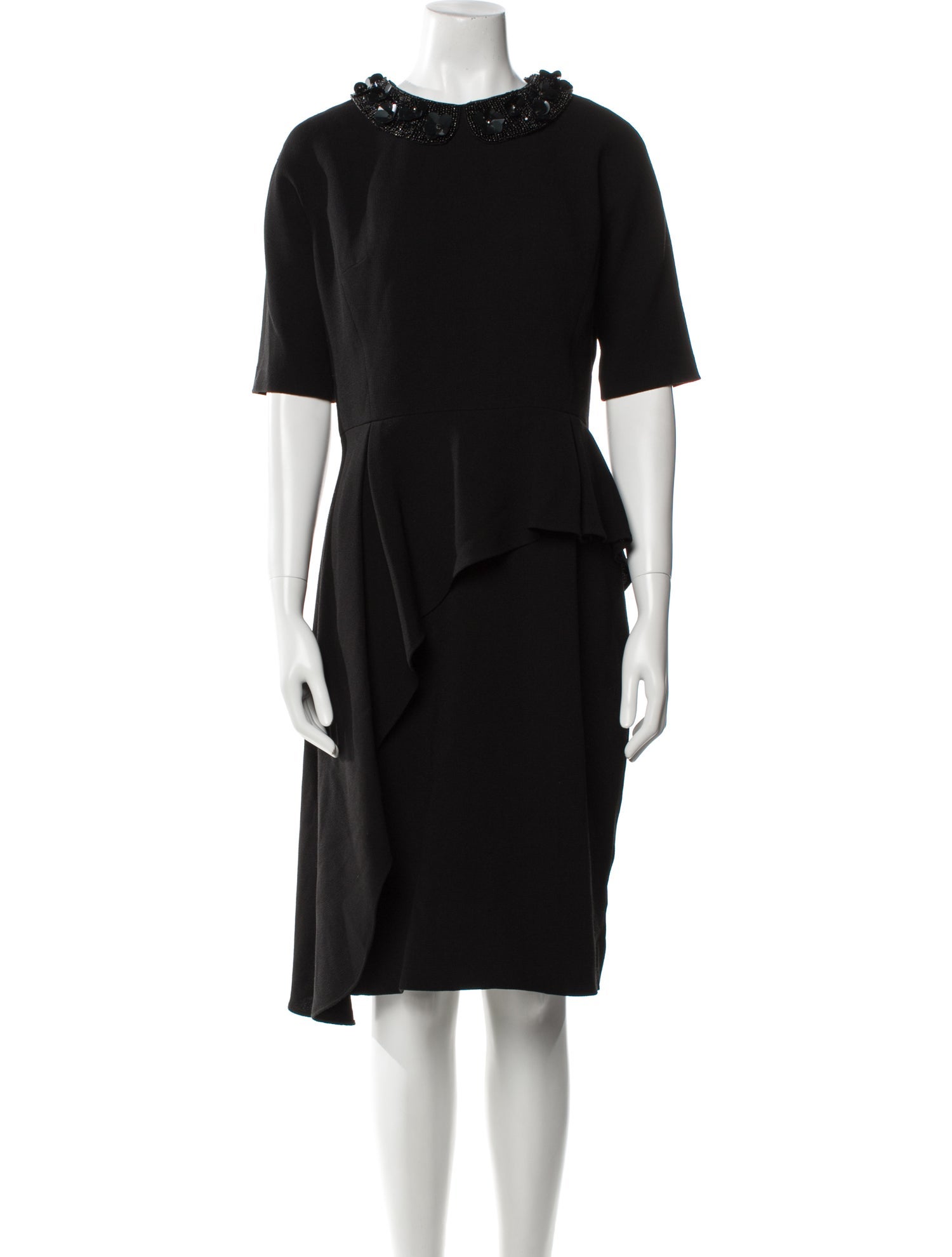 Teri Jon by Rickie Freeman Wool Knee-Length Dress