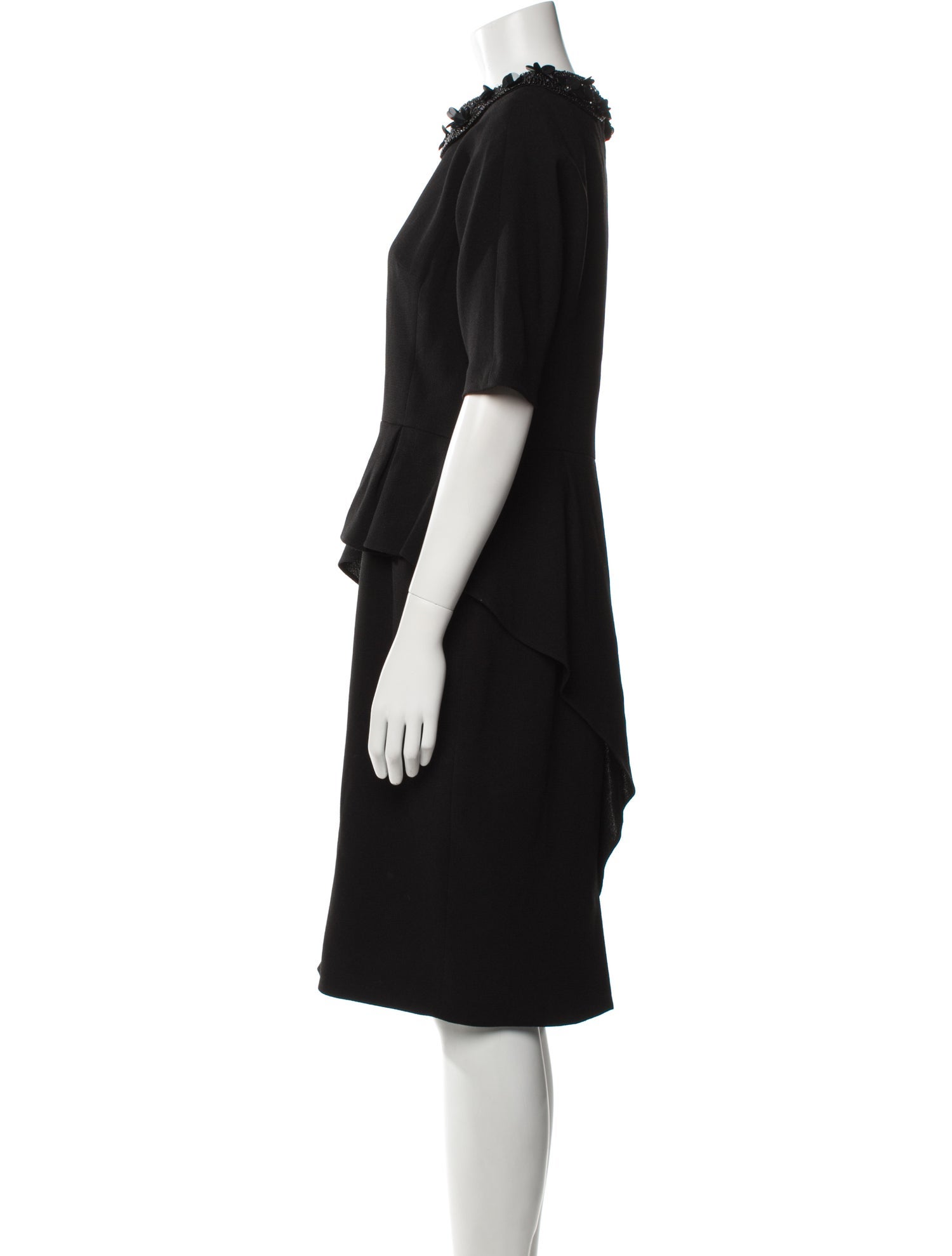 Teri Jon by Rickie Freeman Wool Knee-Length Dress