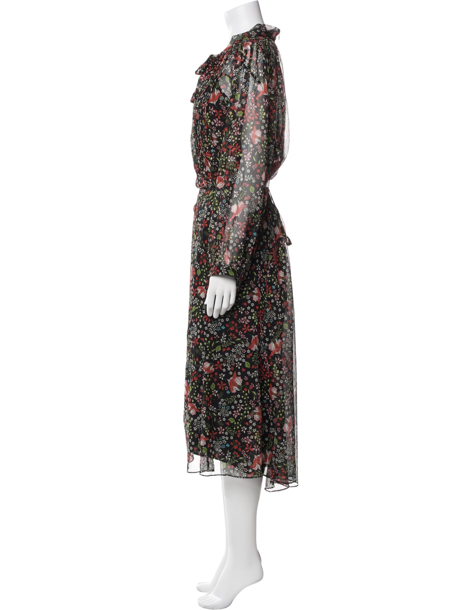 Teri Jon by Rickie Freeman Floral Print Midi Length Dress