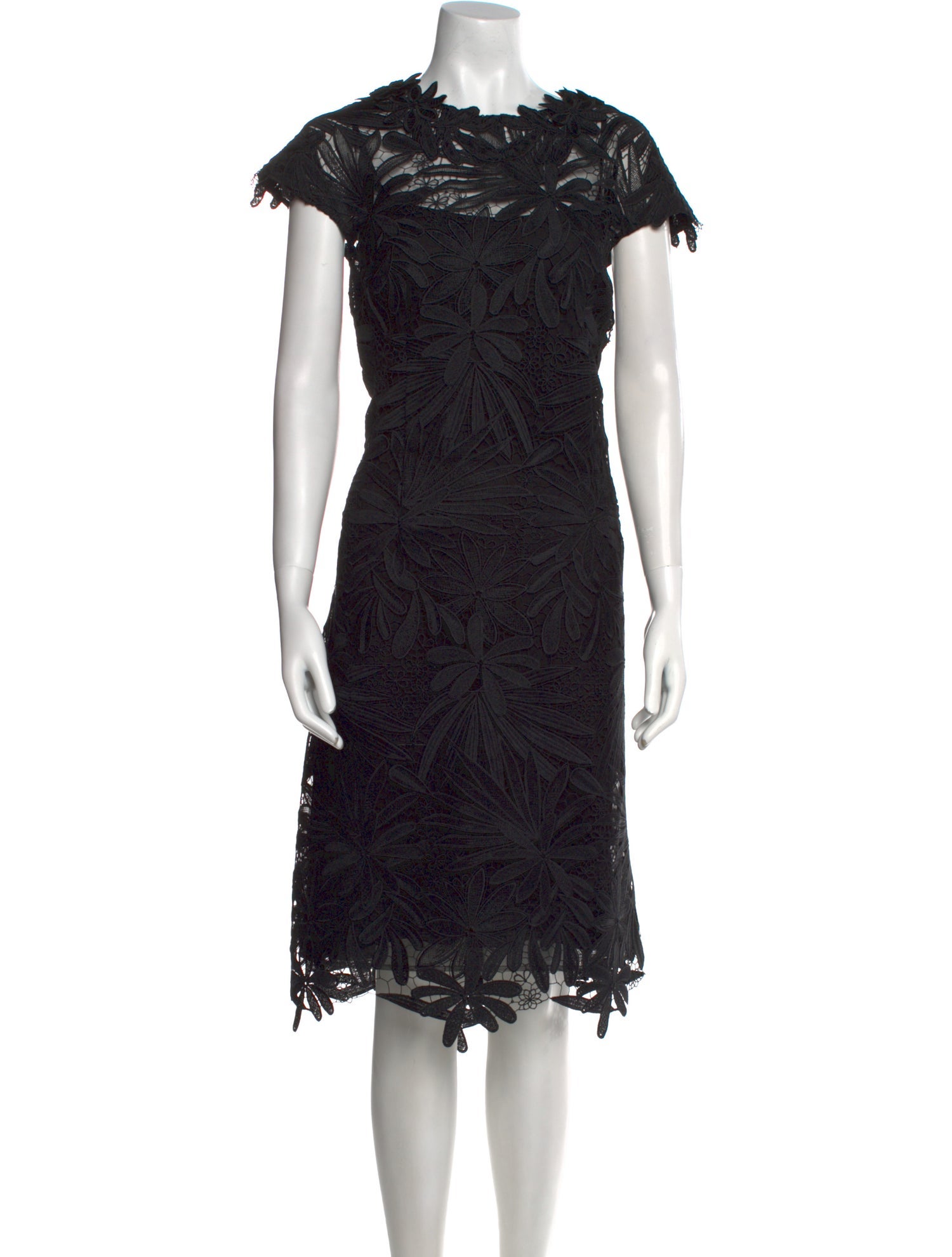 Teri Jon by Rickie Freeman Lace Pattern Knee-Length Dress w/ Tags