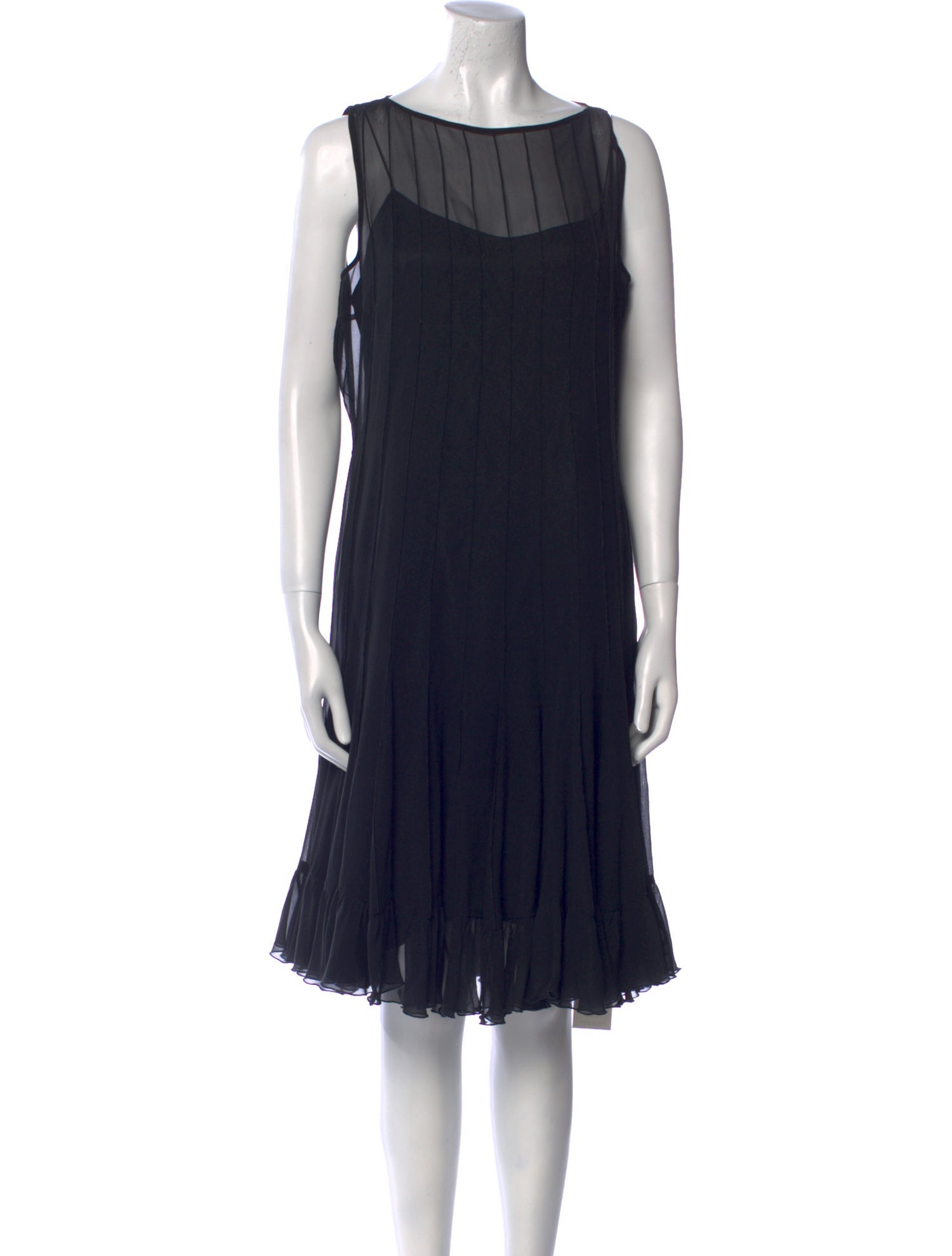 Teri Jon by Rickie Freeman Bateau Neckline Knee-Length Dress