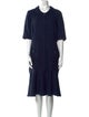 Teri Jon by Rickie Freeman Crew Neck Midi Length Dress