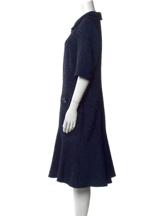 Teri Jon by Rickie Freeman Crew Neck Midi Length Dress