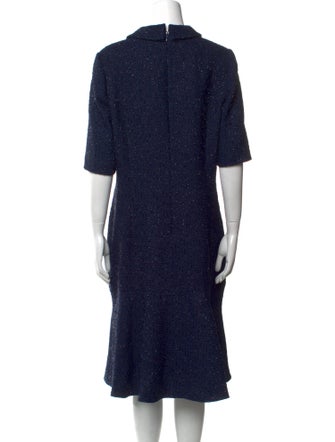 Teri Jon by Rickie Freeman Crew Neck Midi Length Dress