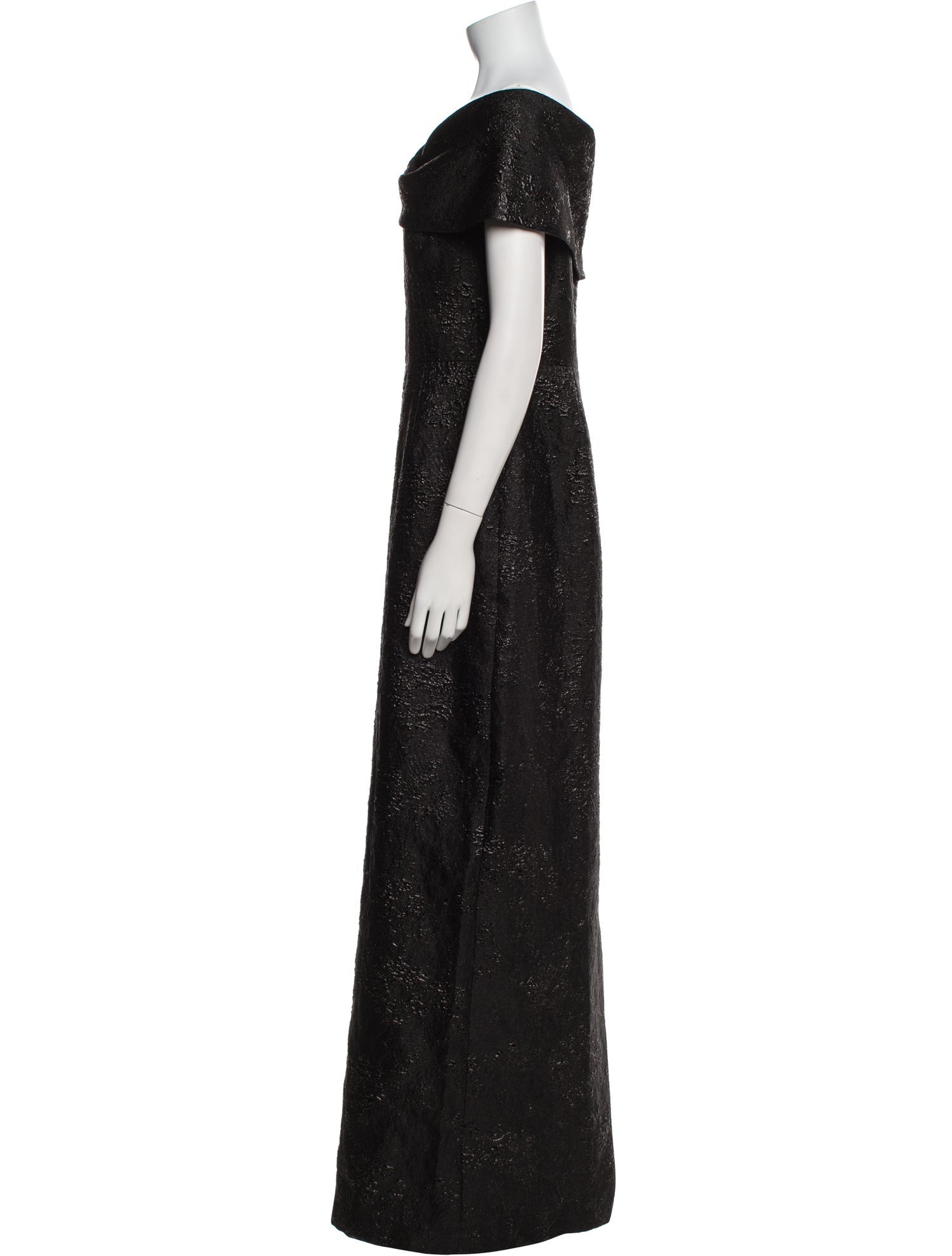 Teri Jon by Rickie Freeman Off-The-Shoulder Long Dress