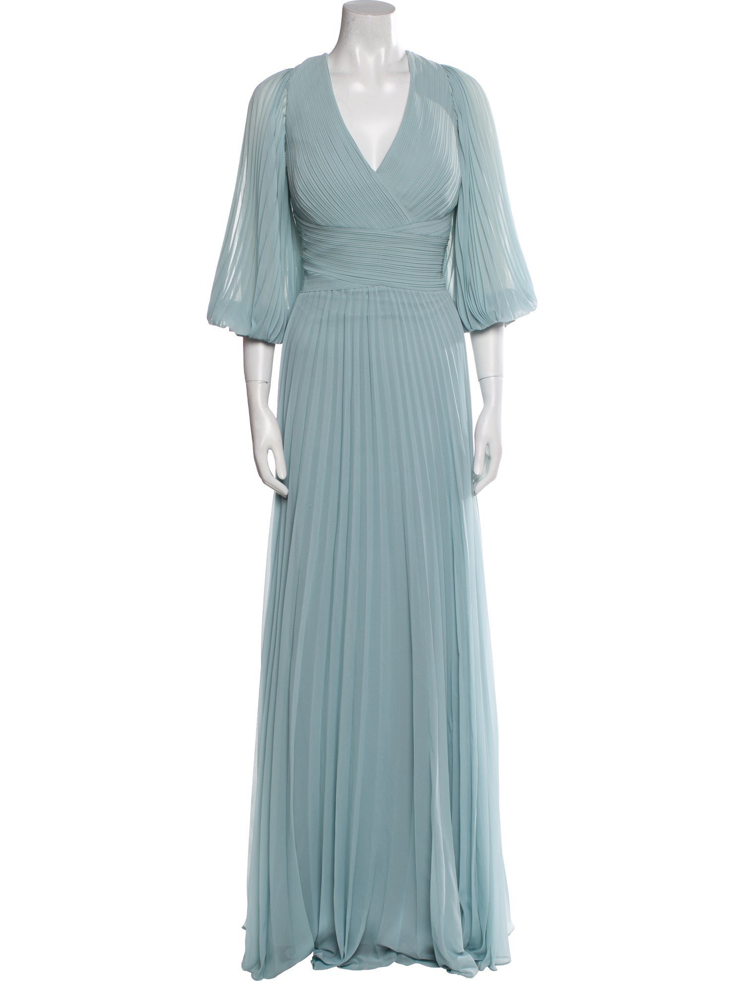 Teri Jon by Rickie Freeman V-Neck Long Dress w/ Tags