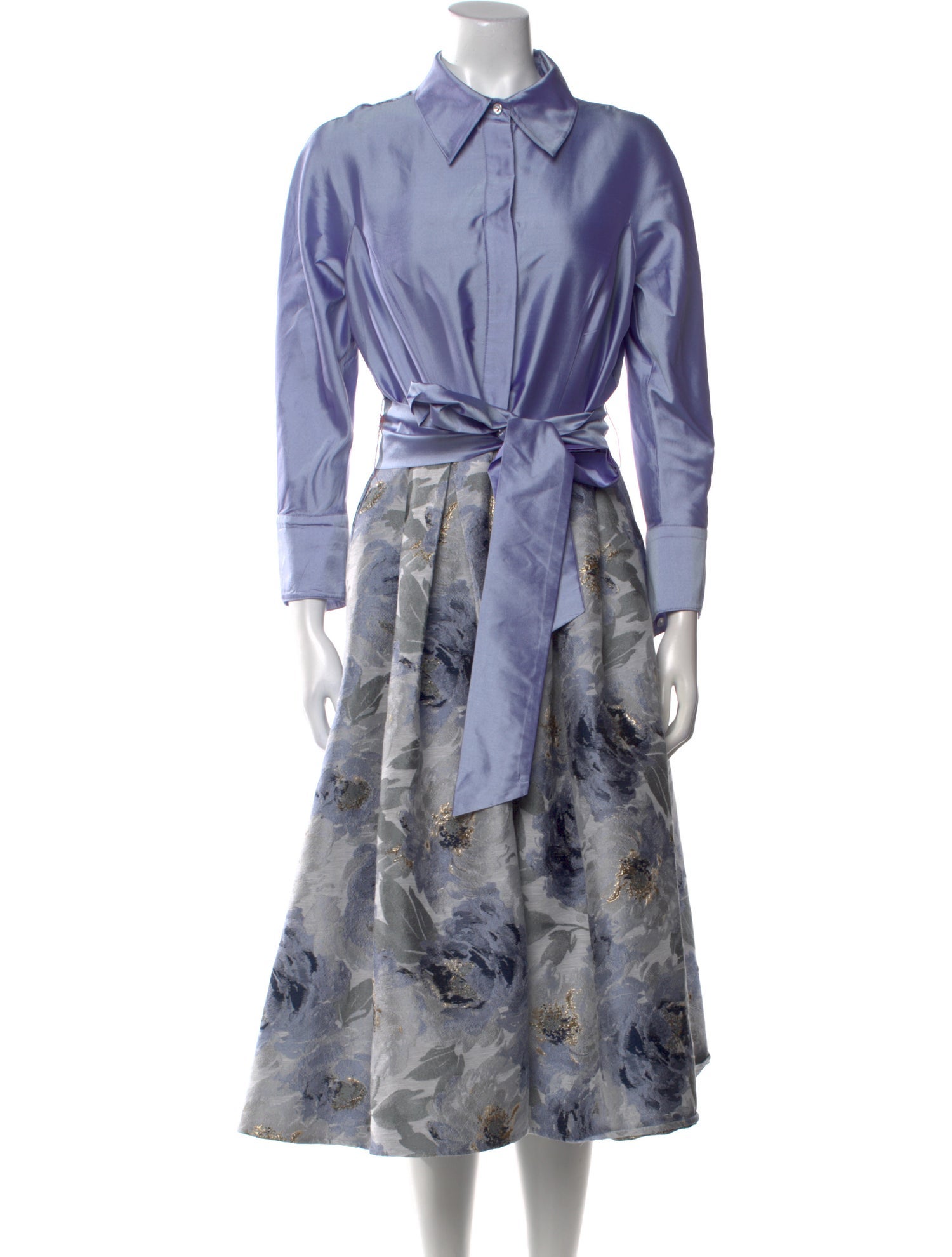 Teri Jon by Rickie Freeman Printed Midi Length Dress