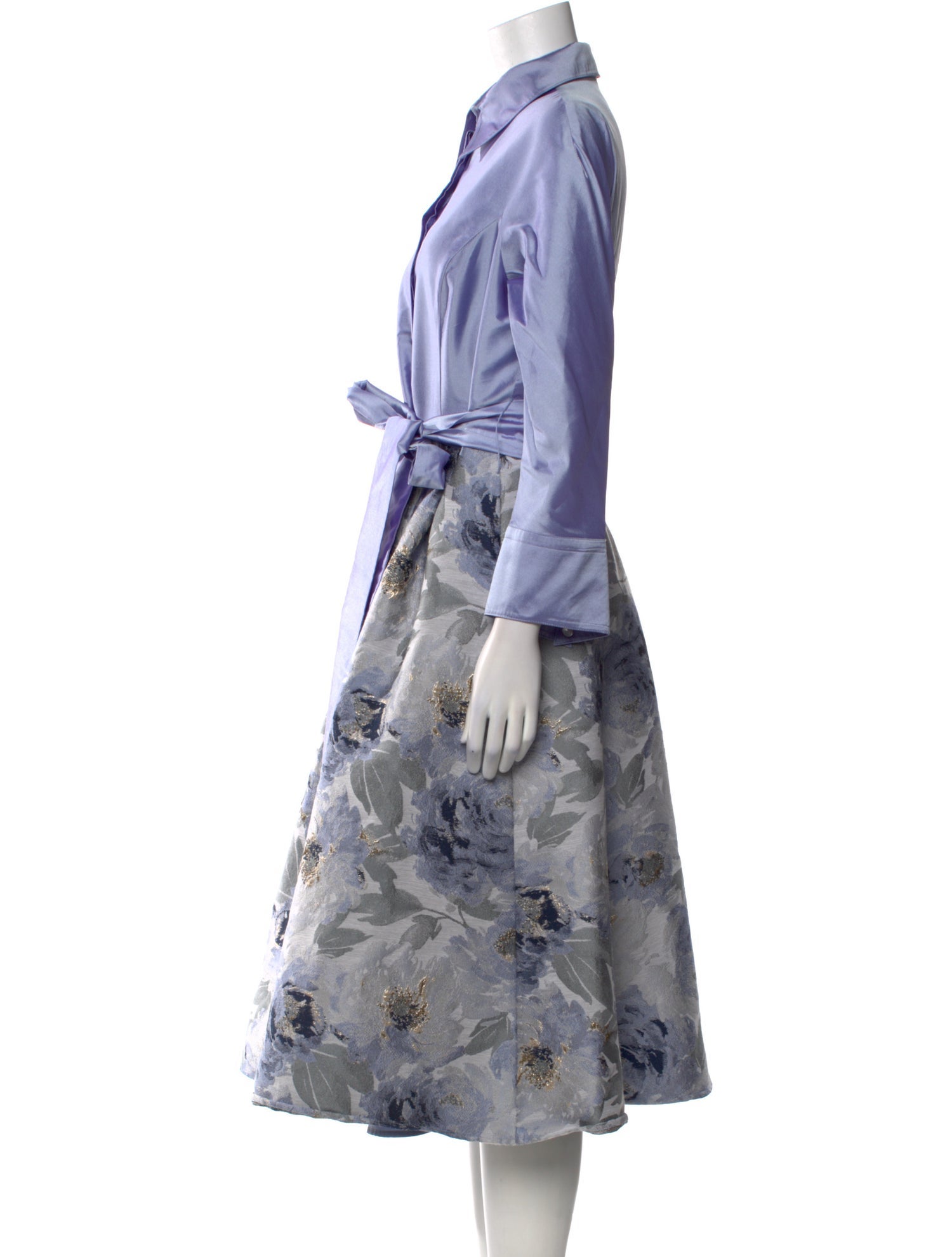 Teri Jon by Rickie Freeman Printed Midi Length Dress