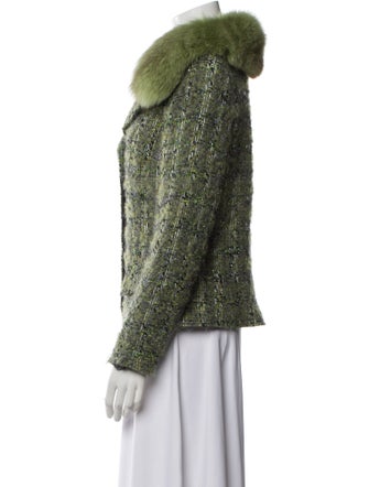 Teri Jon by Rickie Freeman Wool Tweed Pattern Evening Jacket