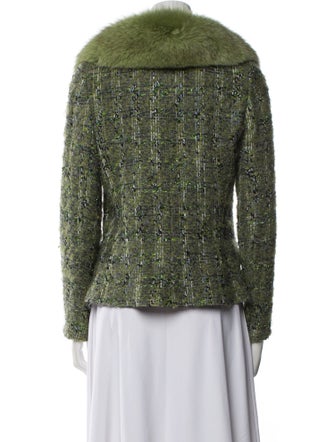 Teri Jon by Rickie Freeman Wool Tweed Pattern Evening Jacket