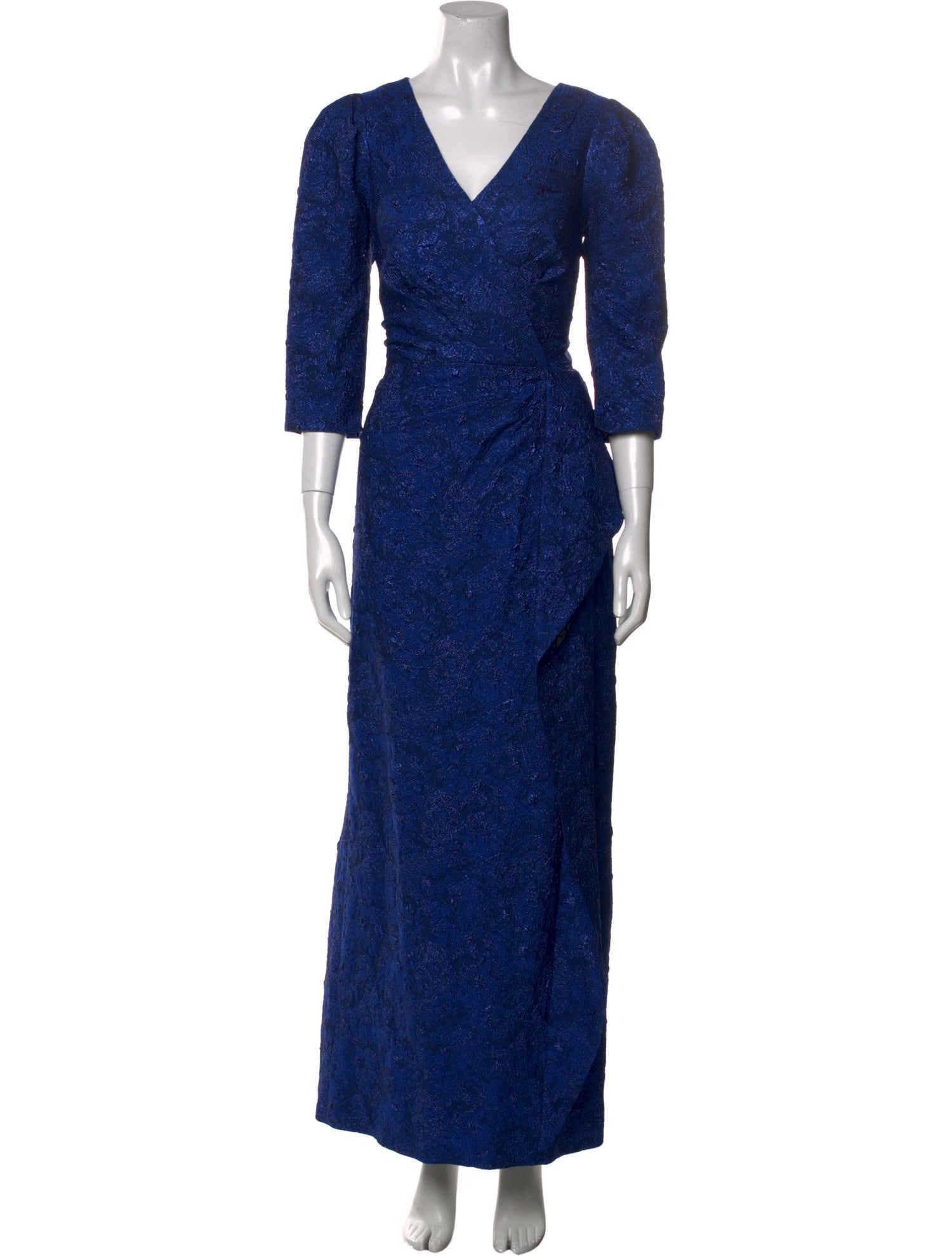 Teri Jon by Rickie Freeman V-Neck Long Dress