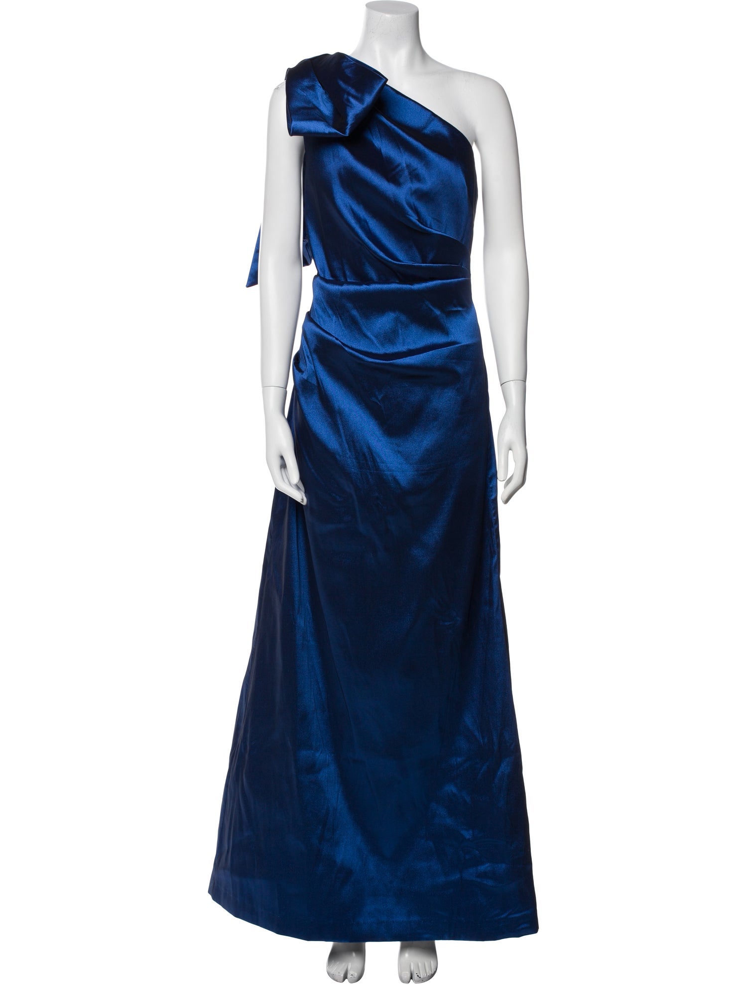 Teri Jon by Rickie Freeman One-Shoulder Long Dress