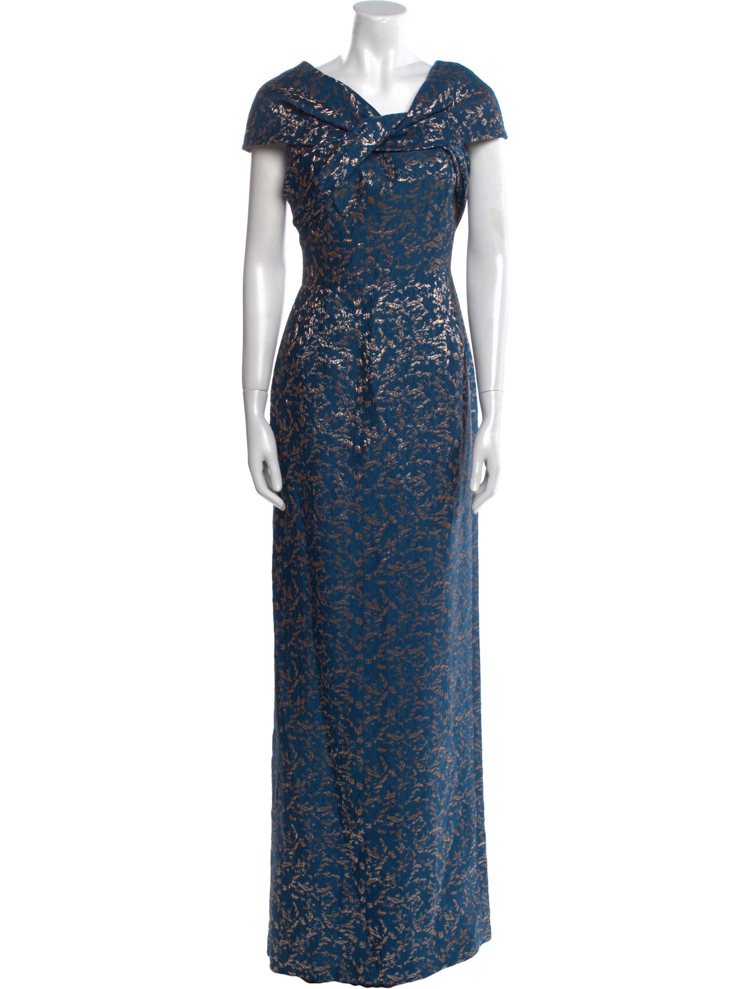 Teri Jon by Rickie Freeman Printed Long Dress