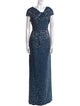 Teri Jon by Rickie Freeman Printed Long Dress