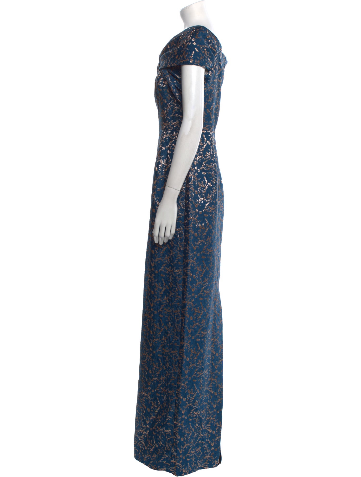 Teri Jon by Rickie Freeman Printed Long Dress