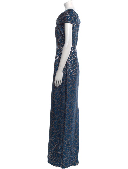 Teri Jon by Rickie Freeman Printed Long Dress