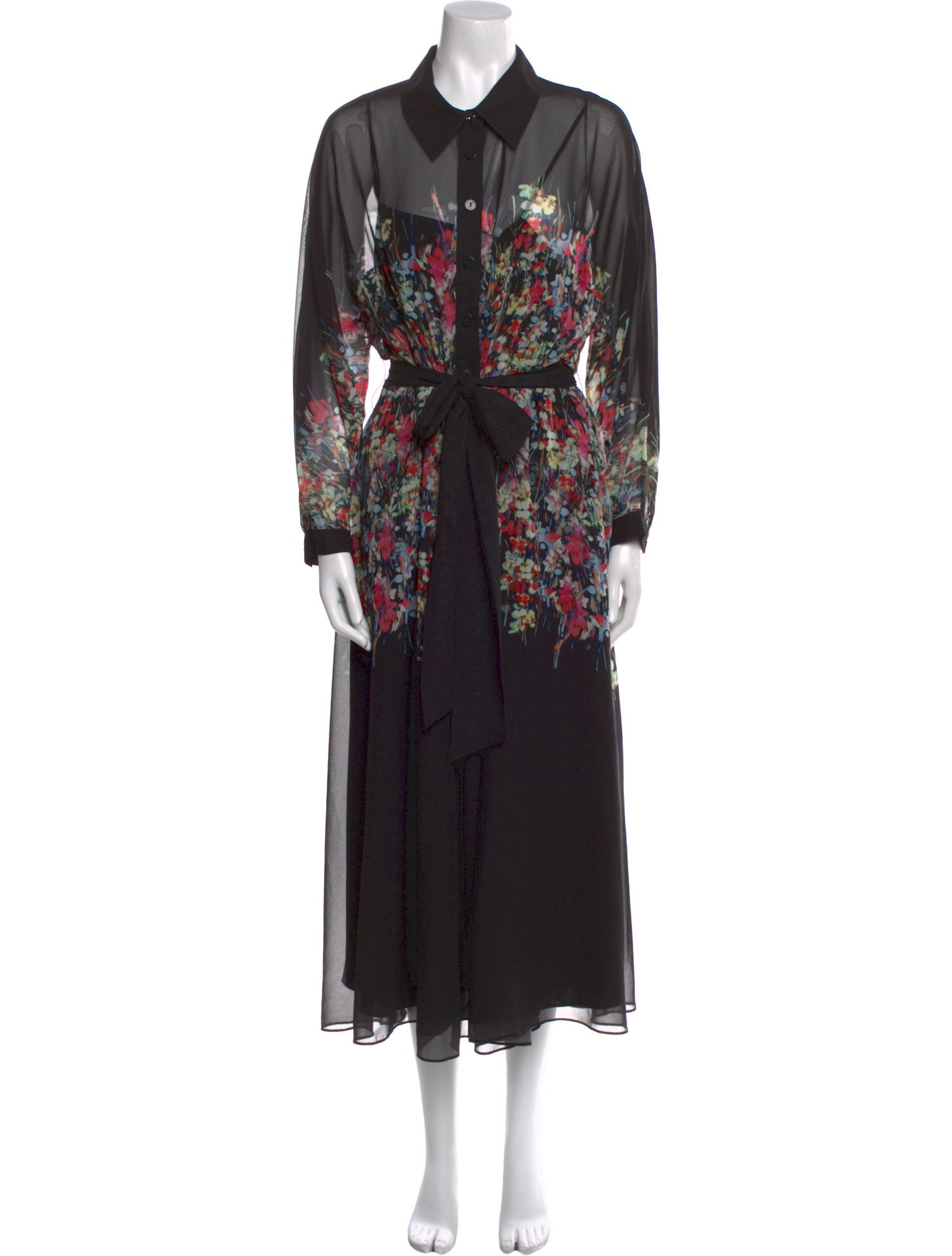 Teri Jon by Rickie Freeman Floral Print Long Dress