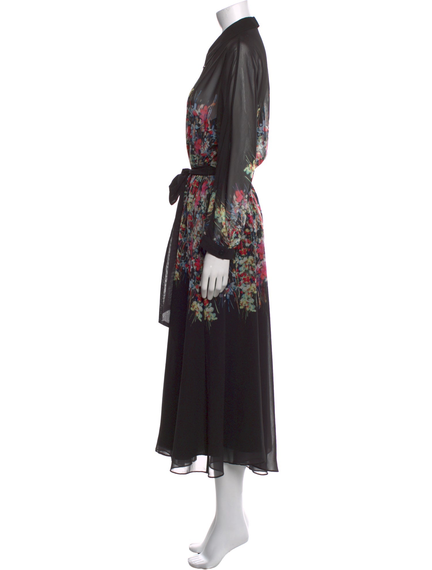 Teri Jon by Rickie Freeman Floral Print Long Dress