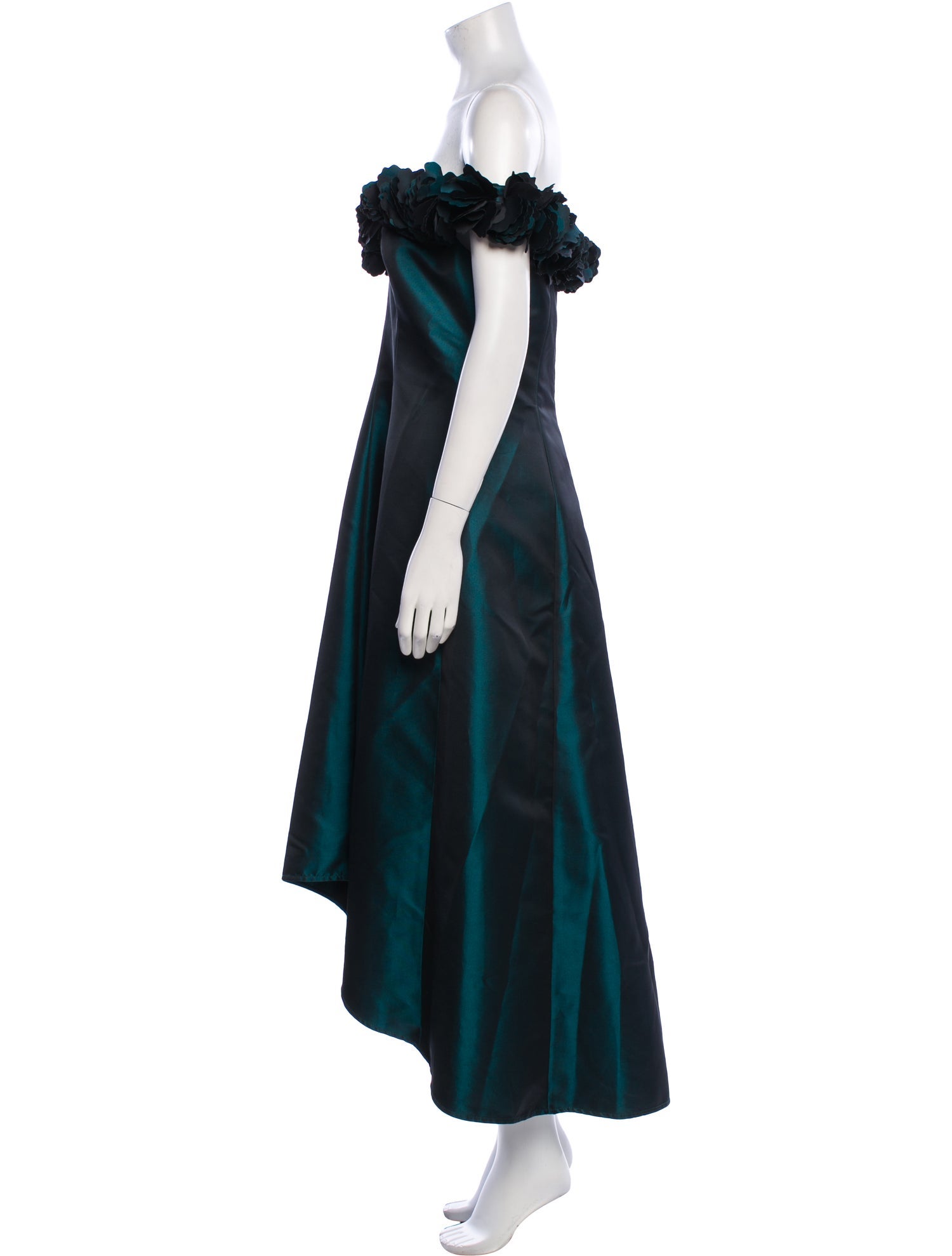 Teri Jon by Rickie Freeman Off-The-Shoulder Long Dress